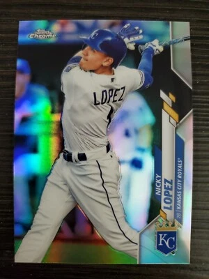 2020 TOPPS CHROME REFRACTOR #92 NICKY LOPEZ KANSAS CITY ROYALS - Image 1 of 2