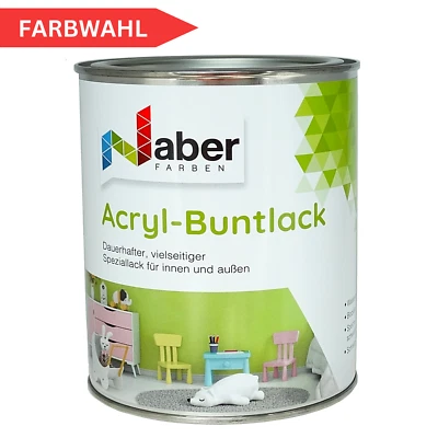 1 L Acryl-Buntlack, Acryllack, Möbellack, Wasserbasis, RAL Farbwahl - Seidenmatt - Bild 1 von 4