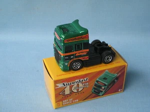 Matchbox Daf XF cabina espacial convoy verde modelo de juguete 60 mm en caja 40 - Imagen 1 de 3