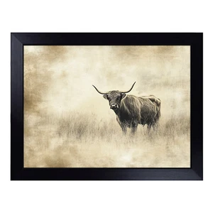 Highland Cow in a Meadow Vol.1 Lap Tray Cushioned Padded TV Dinner Laptop Desk - Picture 1 of 4
