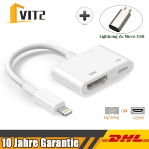 1080P Lightning-Auf-HDMI Digital TV Adapter HD Kabel Für Apple iPad iPhone 12 11 - Bild 1 von 13