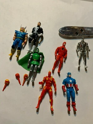 ToyBiz Marvel Superheroes LOT SET Thor, Human Torch, Silver Surfer 90s PUNISHER - Image 1 of 4