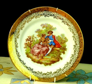 Limoges France Fragonard Gold Edged 10" Cabinet Plate - Picture 1 of 4
