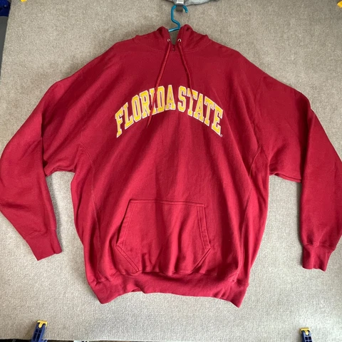 Florida State Seminoles Men Size 2XL Red Pullover Hoodie Oversize Steve & Barrys Cover