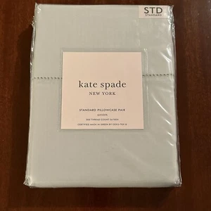 Kate Spade NY Weston Standard Pair (2) Pillowcases 300 Thread Count Sateen, New - Picture 1 of 7