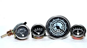 Ford trattore 8N 9N 2N tachimetro temperatura olio amplificatore lunette cromate - Foto 1 di 3