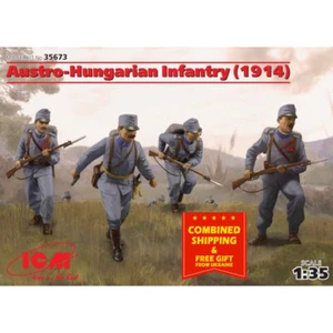 ICM 35673 - 1/35 Austro - Fanteria Ungherese WWI (1914), 4 figurine modellino in plastica - Foto 1 di 12