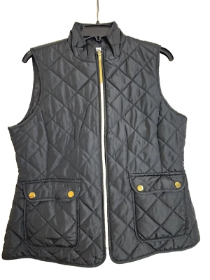 Chaleco acolchado St. John's Bay para mujer M chaleco negro sin mangas con bolsillos nuevo con etiquetas Foto 1 de 4