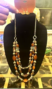 Nicole Miller Three Strand Necklace and Earring Set - Picture 1 of 3