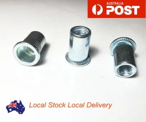 M4 M5 M6 M8 M10 M12 Flange Clear ZP Steel Insert Nutsert Rivnut Nut Nutserts - Bild 1 von 8
