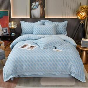 bedding set 4pcs 3D milk velvet Winter warm quilt cover flat sheet 2 pillowcases