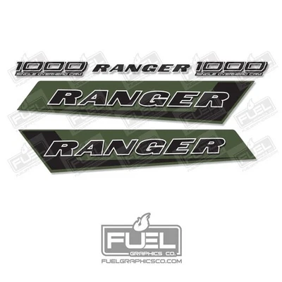Polaris Ranger Crew 1000 Premium Utility Vehicle Vinyl Decal Set UTV 5 Piece Set - Image 1 of 2