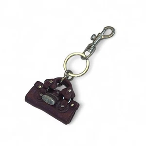 Chloe Paddington Bag Padlock Leather Charm Key Chain Wine BOURDEAUX With Box - Picture 1 of 8