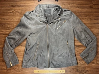 NICE Men’s Zara Suede Style Biker Jacket - Size X-Large - Image 1 of 4
