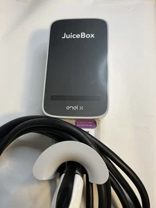 Enel X JuiceBox 40A Electric Vehicle EV Home Charging Station and Bracket. - Foto 1 di 8