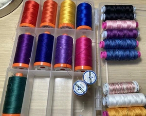 Thread Destash Lot of AURIFIL and WONDERFIL Sewing Thread - Picture 1 of 3