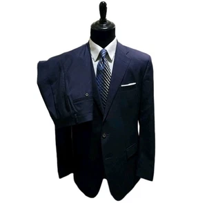 Polo by Ralph Lauren Serge 2-teiliger Anzug Herren 44 L Hose 36x33 100% Wolle Navy Italy - Bild 1 von 19