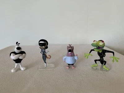 Juego de 4 mini figuras Nicktoons Tuff Puppy Jazwares Nickelodeon Kitty Dudley Foto 1 de 4