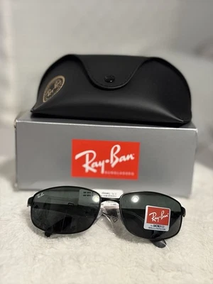 NUEVO Ray Ban Marco de Metal Negro Mate Cristal Lente Verde Gafas de Sol RB3254 006 Foto 1 de 2
