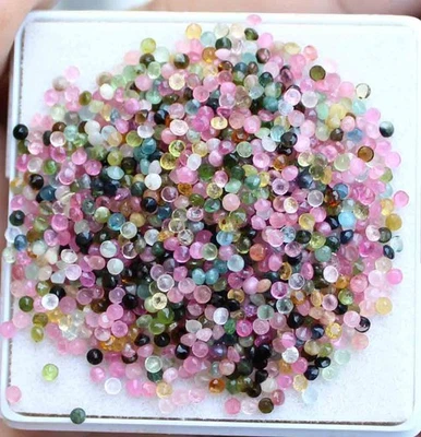 46.30 Ct 2 Mm Beautiful Multi Color Natural Tourmaline Cut Loose Gemstone 700 Pc - Image 1 of 3