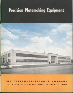 Ostrander Seymour Company * Equipo de fabricación de placas de precisión * Catálogo de 42 páginas... - Imagen 1 de 3
