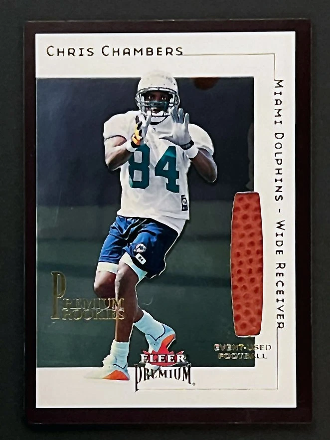 2001 Fleer Premium #236 Chris Chambers /2001 RC Event Ball Miami Dolphins - Image 1 of 2