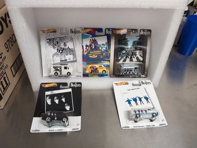 Hot Wheels 2019 Pop Culture The Beatles Complete Set Volkswagen T1 (Lot of 5) - Image 1 of 4