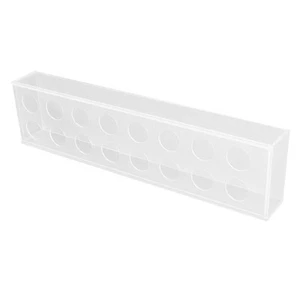 Rectangular Acrylic Flower Vase for Home For Dining Wedding Party 16 Holes - Picture 1 of 12