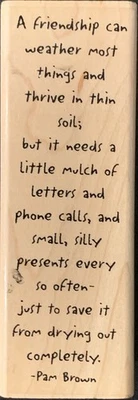 Hampton Art Friendship Can Weather Most Things… Rubber Stamp - Image 1 of 4
