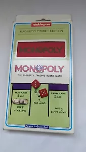 Juego de mesa de viaje vintage Waddingtons Monopoly magnético edición de bolsillo - Imagen 1 de 8