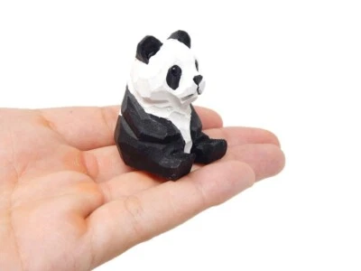 Миниатюрная статуэтка медведь панда скульптура декор садовый торт топпер - Изображение 1 из 4