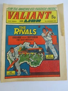 VALIANT AND LION 30.11.1974 mit England vs Australien Cricket Farbcover - Bild 1 von 4