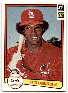1982 Donruss Tito Landrum . St. Louis Cardinals #292