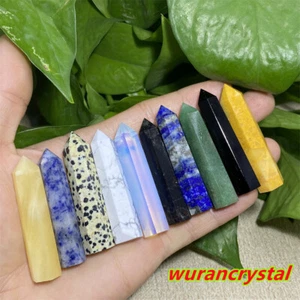 Mix Quartz crystal Tower point carved skull Reiki point healing gift Random 5pc - Picture 1 of 12