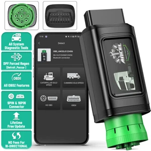 ANCEL HD110 Bluetooth Diesel Heavy Duty Truck Scanner All System DPF Regen Tool - Picture 1 of 18