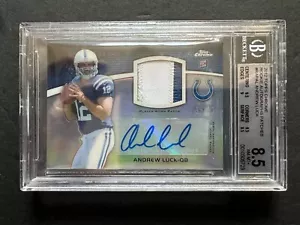 2012 Topps Chrome NFL Rookie Patch Auto RPA - Andrew Luck RC /50 (BGS 8.5) - Picture 1 of 3