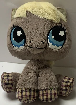 Littlest Pet Shop cavalo bicho de pelúcia 8" brinquedo 2007 LPS Hasbro - Imagem 1 de 3