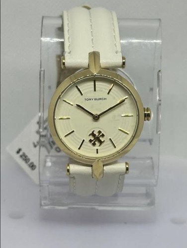 NUOVO TORY BURCH orologio donna Kira cinturino pelle bianco 30 mm TBW2040