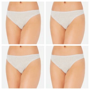 Charter Club 4 Pair Supima Cotton Thong Panties Underwear Heather Gray 2XL NWT - Picture 1 of 4