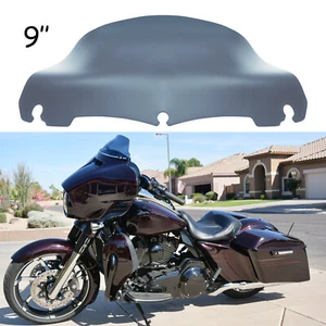 9" Wave Windshield Windscreen For Harley Touring Street Electra Glide 2014-2024 - Picture 1 of 10