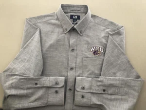 CUTTER & BUCK  NWT Western Carolina Univ. Gray Cotton Long Sleeve  M - Picture 1 of 9