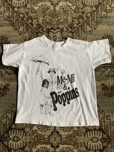 Vintage Women's Short-Sleeve Me-Mi & The Poppins Cropped T-Shirt 6-8 80’s - Picture 1 of 11