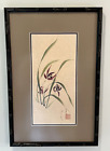 Maine Artist Jean Kigel Japanese Sumi-e Style Brush Stroke Orchid Painting