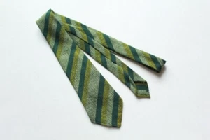 Vintage 50er 60er Jahre handgewebt handgefärbt der Topf aus Gold Tweed Repp Krawatte 55" x 3" - Bild 1 von 3