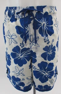 OCEAN PACIFIC Swim Shorts, Beach Surf Shorts, Blue, Tropical Flower, Medium - Picture 1 of 7