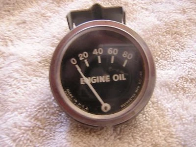Manómetro de presión de aceite Rochester vintage 80 lb.  Foto 1 de 4
