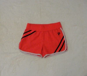 Fila Sport Orange Shorts - Side Stripe - Size 8 - Picture 1 of 3
