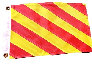 NEU Boot Flagge Y/YANKEE Signal "Kommt Dienst/Schleppanker" 18" Nylon & Messing - Bild 1 von 4