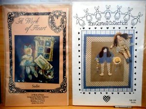 2 Mini Quilt w/ Doll Patterns Sadie-Work of Heart & Dolly NB140 Cornell Coll #56 - Picture 1 of 5