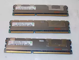 Set of 3 HYNIX 8 GB Each PC3-10600R DDR3 2Rx4 RAM HMT31GR7BFR4C-H9 D7 AB 1049 - Picture 1 of 1